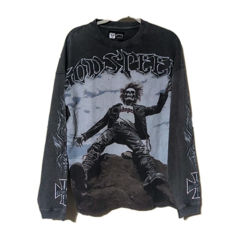 Godspeed Rocker Longsleeve Tee Thermal Gray Wash Size L NWT